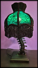 Load image into Gallery viewer, 22&quot; Green Webbed Vertebrae Table Lamp