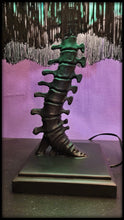 Load image into Gallery viewer, 22&quot; Green Webbed Vertebrae Table Lamp