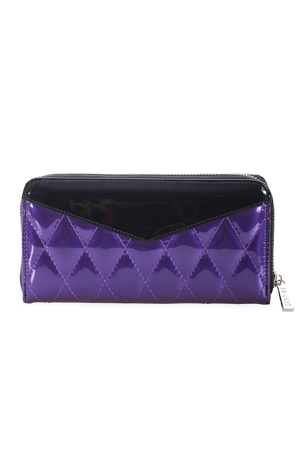 Purple and Black Patent Wallet