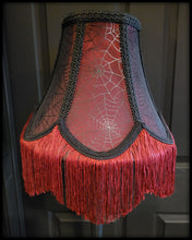 Load image into Gallery viewer, 10&quot; Burgundy Webbed Lampshade