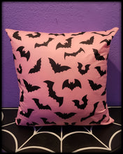 Load image into Gallery viewer, 18&quot; Pink Bats Throw Pillow