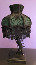 Load image into Gallery viewer, 22&quot; Green Webbed Vertebrae Table Lamp