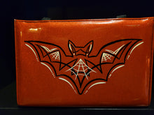 Load image into Gallery viewer, Red Sparkle Pinstriped Bat Bag