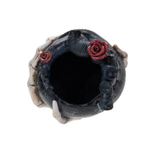 Load image into Gallery viewer, Black Heart Skeleton Hand Planter.