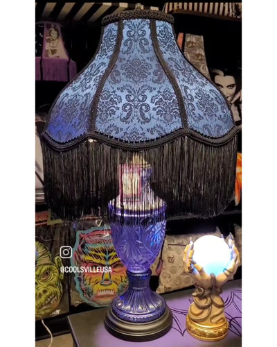 Royal Blue Damask Lamp