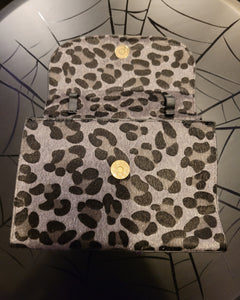 Grey Leopard Mini Handbag