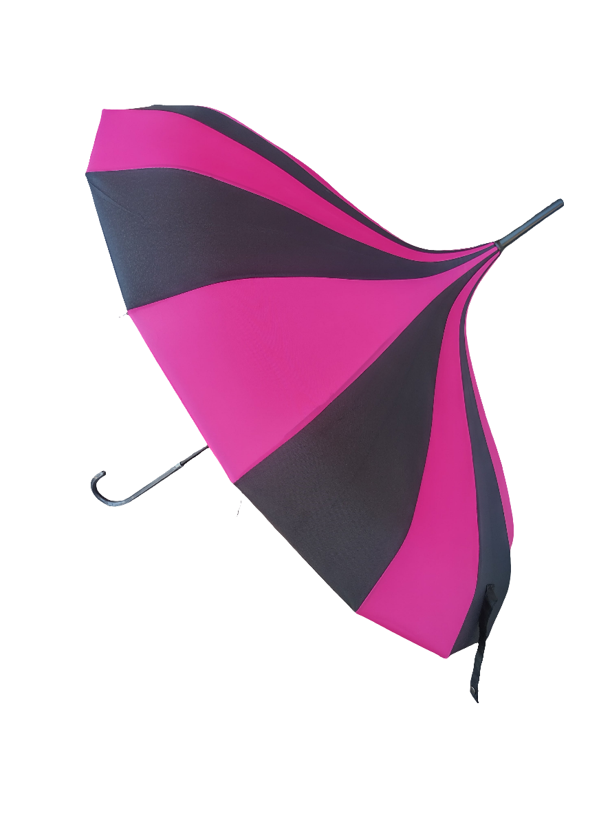 Pink & Black Pagoda Parasol