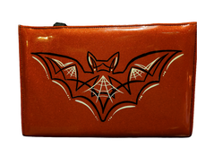 Load image into Gallery viewer, Red Sparkle Pinstriped Bat Bag