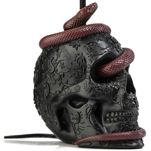 24" Skull Snake Lamp