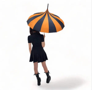 Orange & Black Pagoda Parasol