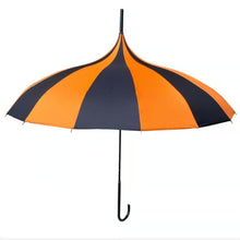 Load image into Gallery viewer, Orange &amp; Black Pagoda Parasol