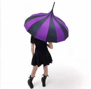 Purple & Black Pagoda Parasol