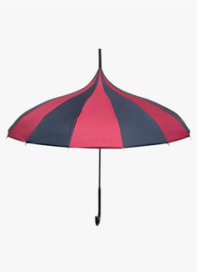 Red & Black Striped Pagoda Parasol