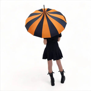 Orange & Black Pagoda Parasol