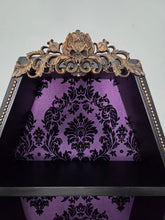 Load image into Gallery viewer, 25" Purple Damask Coffin Shelf