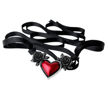 Load image into Gallery viewer, Blood Rose Heart Necklace