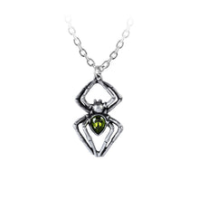 Load image into Gallery viewer, Emerald Spiderling Necklace