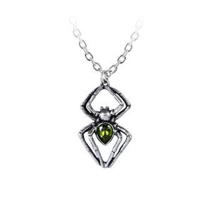 Emerald Spiderling Necklace