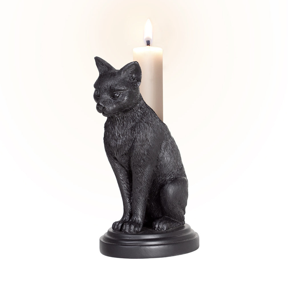 Black Cat Candlestick Holder